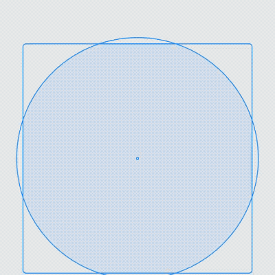图中圆形变化成矩形的动效应用的是径向变化。