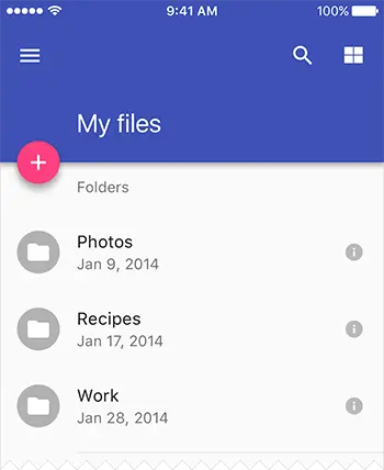 浮动按钮可使用辅助色