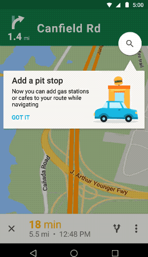 如图，动画作为一种令人印象深刻的教育方式，能够帮助用户去学习产品的新功能。