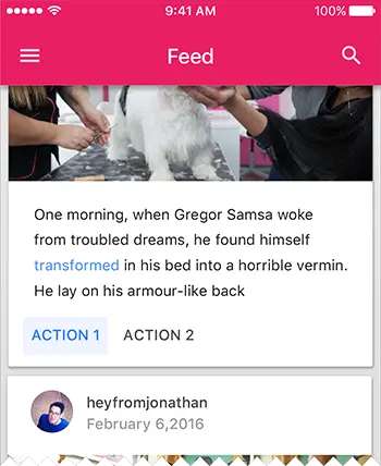 辅助色可以使用在一些典型元素上，例如按钮和链接。