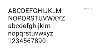 Roboto字母 A-Z 和数字