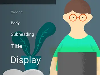 在插画上的对比