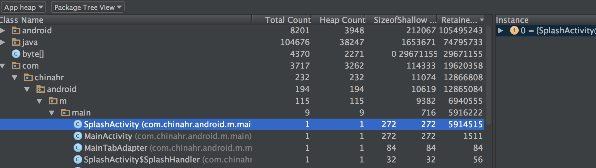 应该被销毁的SplashActivity实例数量不为0
