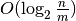 O(\log_2{\frac{n}{m}})