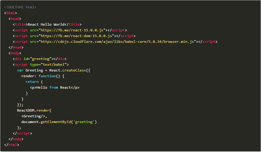 Hello World React (Reactjs vs Vue.js)