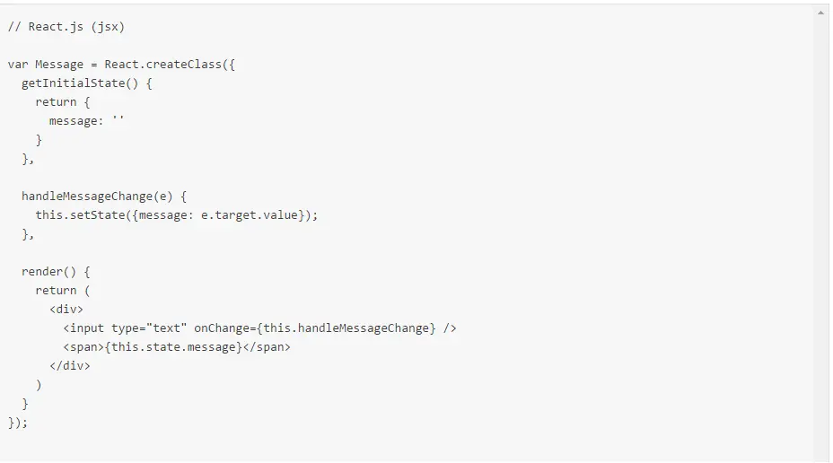 two way data binding, react (Reactjs vs Vue.js)