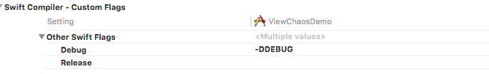 将Other Swift Flags的Debug加上—DEBUG