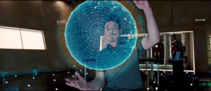 Tony Stark using Jarvis