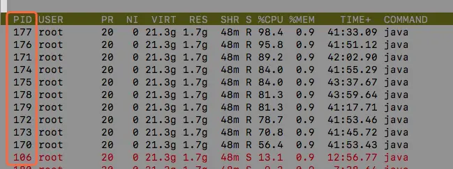 thread info in progress