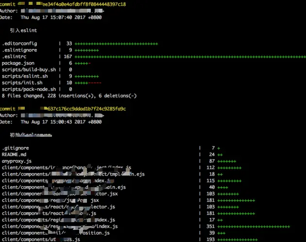 git log --stat 可以让你的 commit 记录更清晰