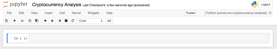 Empty Jupyer Notebook