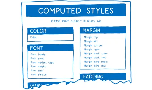 Blank form with CSS properties