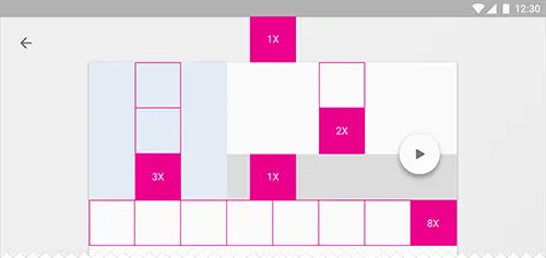 在material design UI中，增量可以不同元素间使用。
