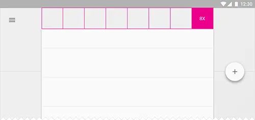 案例：卡片的宽是水平方向上8倍增量