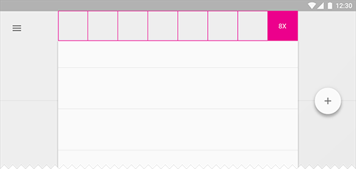 案例:卡片的宽是水平方向上8倍增量
