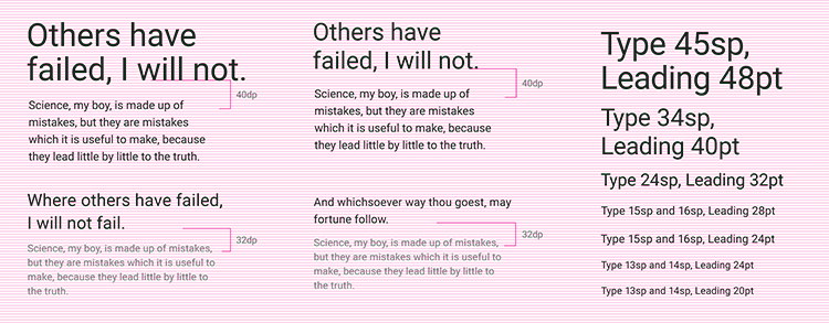 在一个基线网格进行文字排版