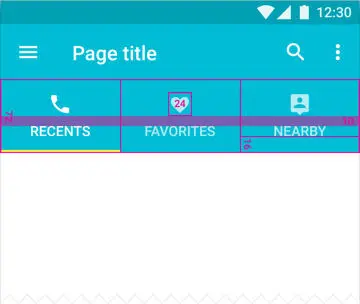 Fixed tabs on mobile, icons and text