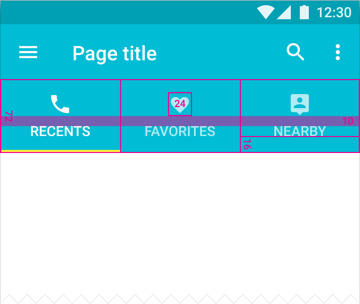 Fixed tabs on mobile, icons and text