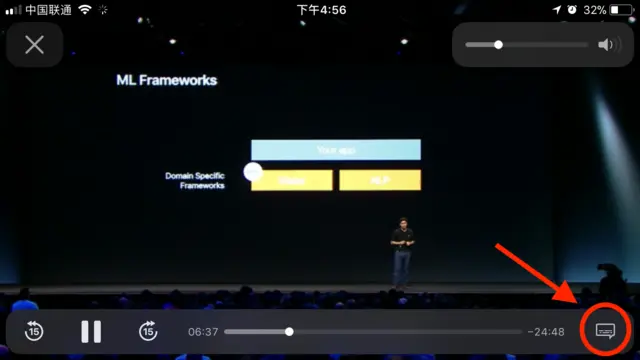 点击视频右下角按钮