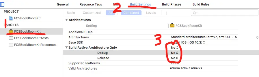 build active architecture only -> No