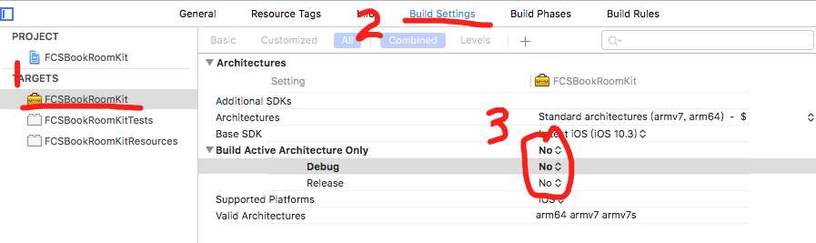 build active architecture only -> No