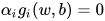 \alpha_{i}g_{i}(w, b) = 0