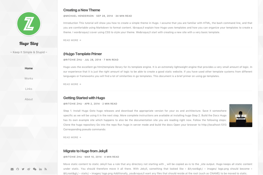 Hugo Nuo 主题桌面形态