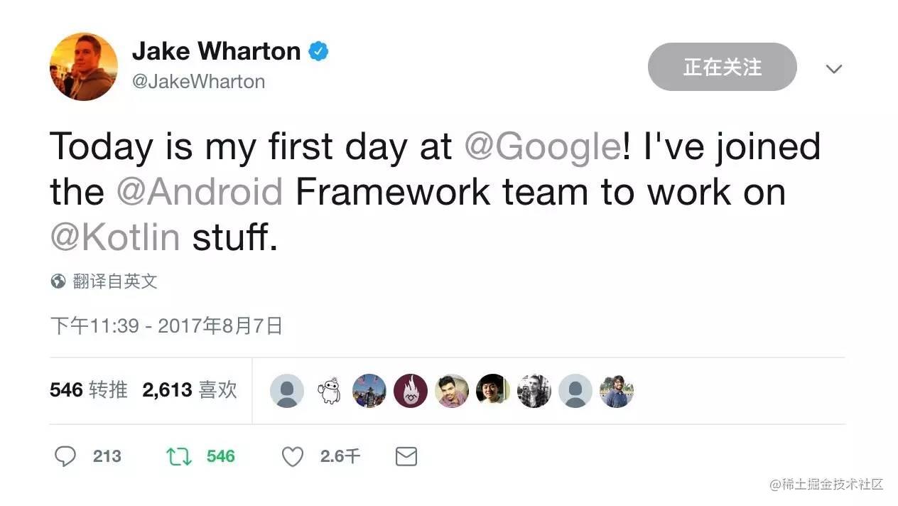 终于 J 神还是加入了google 掘金