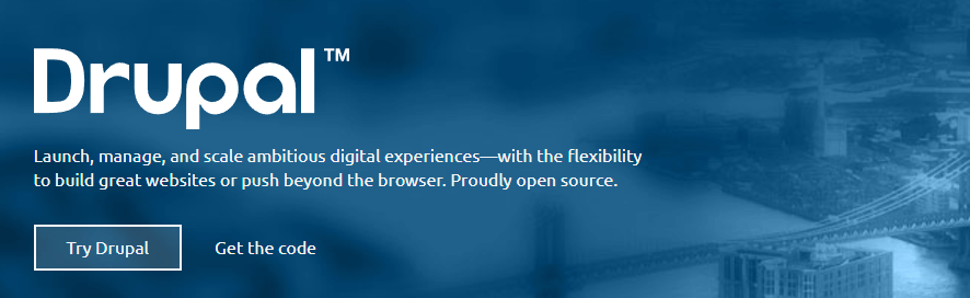 The Drupal homepage.