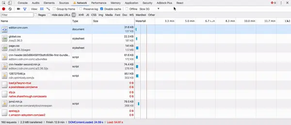 在 Chrome 开发者工具中启用优先级