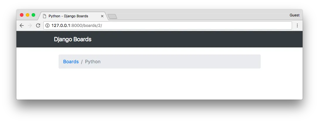 Django Boards Header
