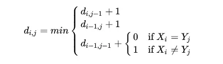 编辑距离递推公式