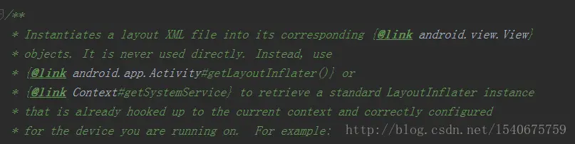 LayoutInflater的介绍源码