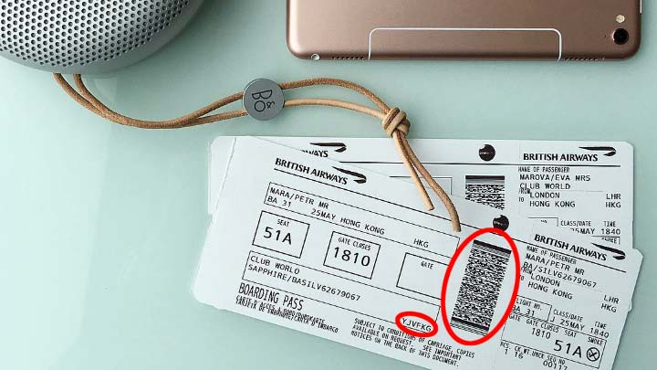 英国航空公司登机牌