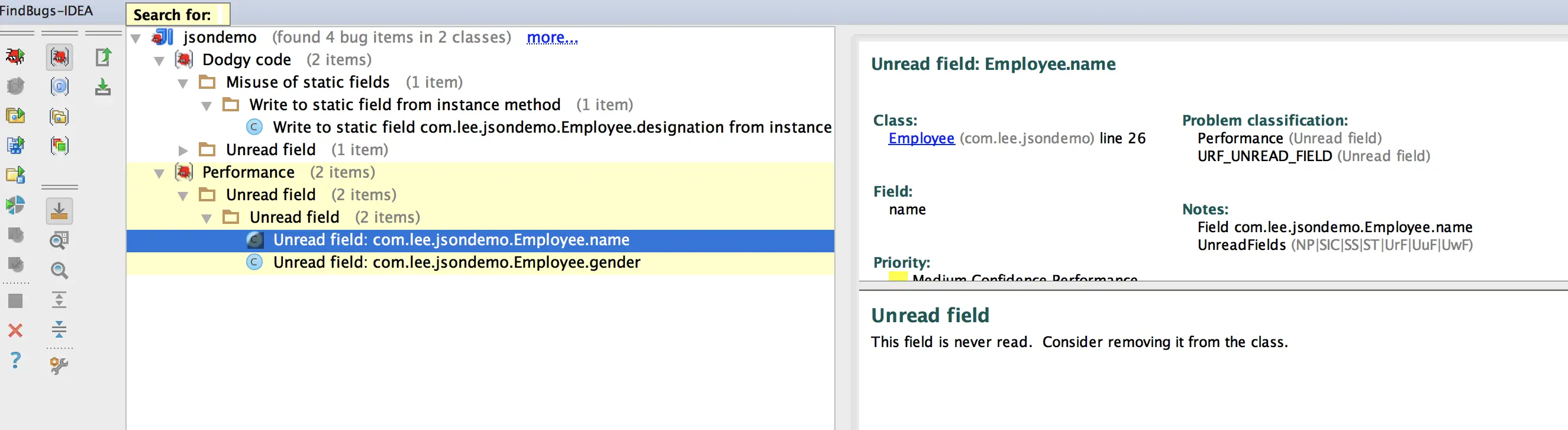 FindBugs检查结果