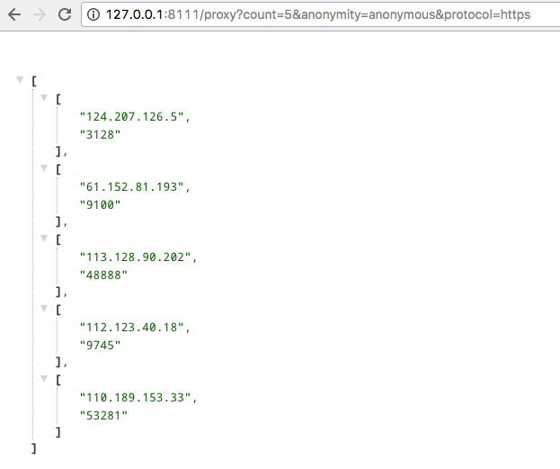 获取 https 的匿名代理，取前5个速度最快的