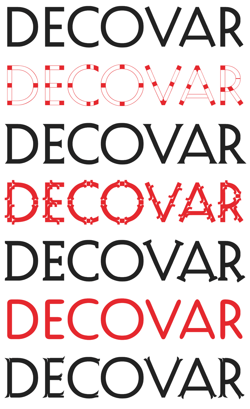 Decovar font variations