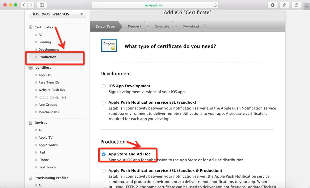 点击App Store and Ad Hoc.png