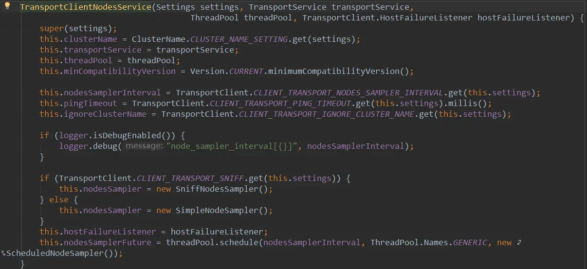 注入TransportClientNodesService