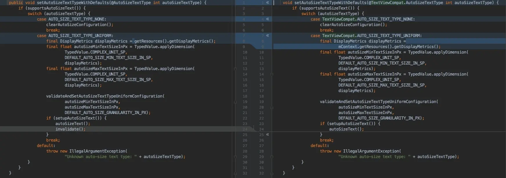 setAutoSizeDefaultDiff