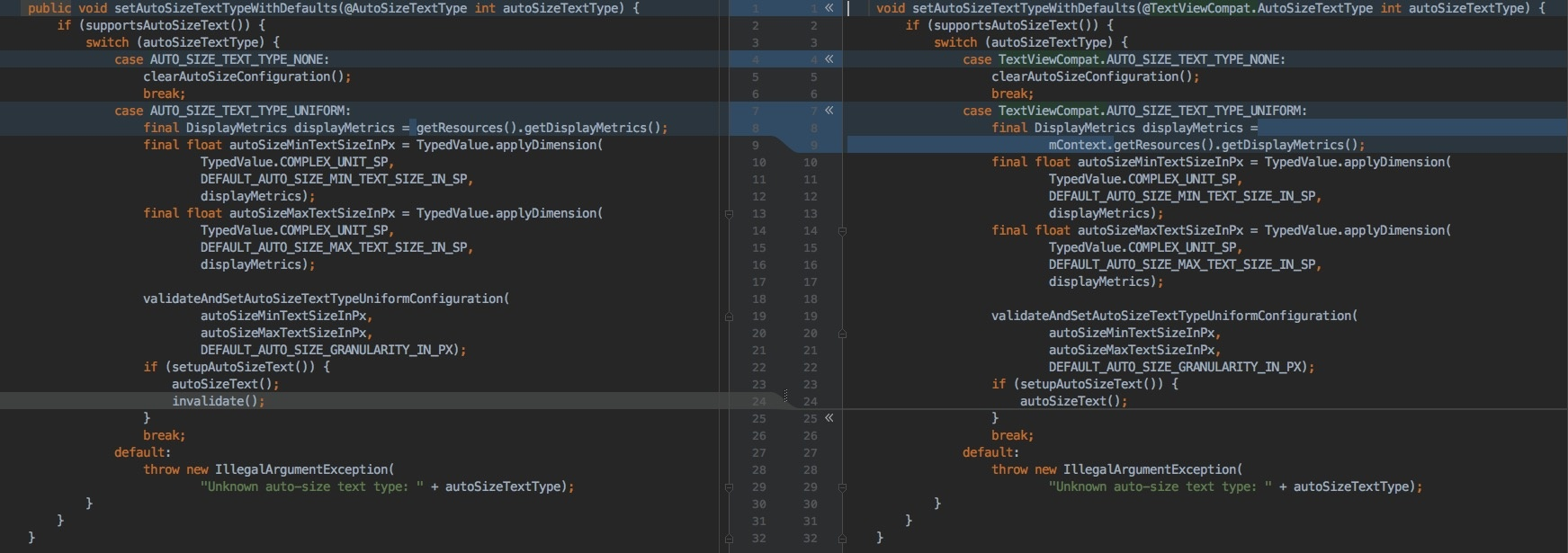 setAutoSizeDefaultDiff