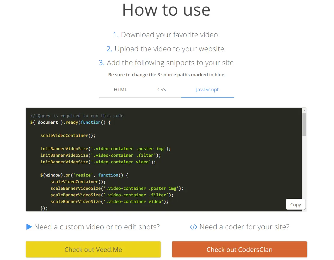 Coverr 提供的简易教程