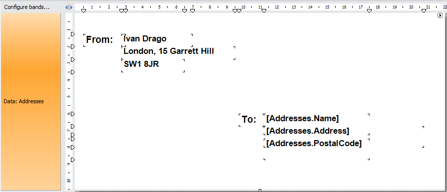 如何从地址列表中打印标签