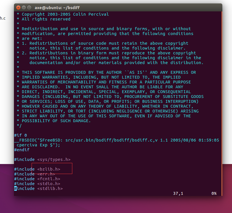 vim bsdiff.c