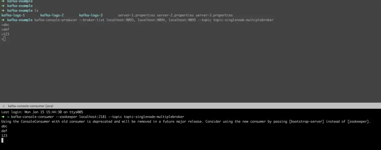 单节点多 broker 消费消息