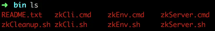 zookeeper的bin目录