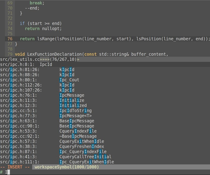 textDocument/workspaceSymbol
