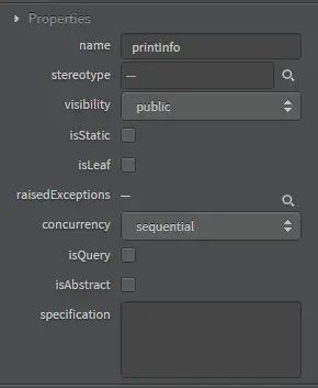 Opeartion Properties