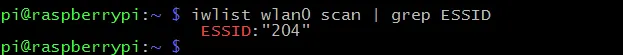 iwlist wlan0 scan | grep ESSID