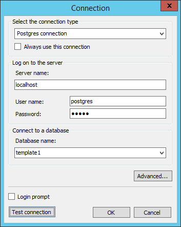 如何将报表连接到PostgreSQL数据库